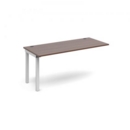 Connex add on unit single 1600mm x 800mm - white frame and walnut top