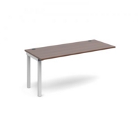 Connex add on unit single 1600mm x 800mm - white frame and walnut top