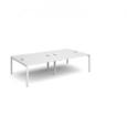Connex double back to back desks 2800mm x 1600mm - white frame and white top