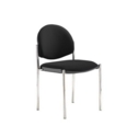 Coda multi purpose chair and no arms and black fabric