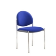 Coda multi purpose chair and no arms and blue fabric