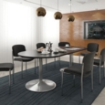 Coda multi purpose stackable conference chair with no arms - Panama Red