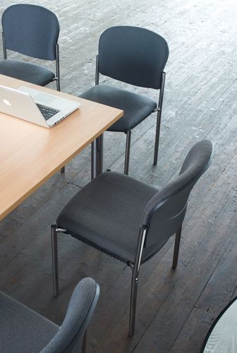 Coda multi purpose stackable conference chair with no arms - Panama Red