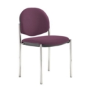 Coda multi purpose stackable conference chair with no arms - Bridgetown Purple