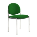 Coda multi purpose stackable conference chair with no arms - Lombok Green