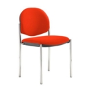 Coda multi purpose stackable conference chair with no arms - Tortuga Orange