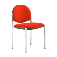 Coda multi purpose stackable conference chair with no arms - Tortuga Orange