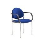 Coda multi purpose chair and with arms and blue fabric