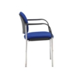 Coda multi purpose chair and with arms and blue fabric