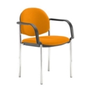 Coda multi purpose stackable conference chair with fixed arms - Solano Yellow