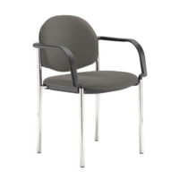 Coda multi purpose stackable conference chair with fixed arms - Slip Grey