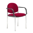 Coda multi purpose stackable conference chair with fixed arms - Diablo Pink