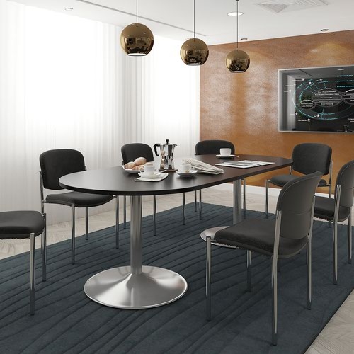 Coda multi purpose stackable conference chair with fixed arms - Diablo Pink