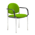 Coda multi purpose stackable conference chair with fixed arms - Madura Green