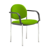 Coda multi purpose stackable conference chair with fixed arms - Madura Green