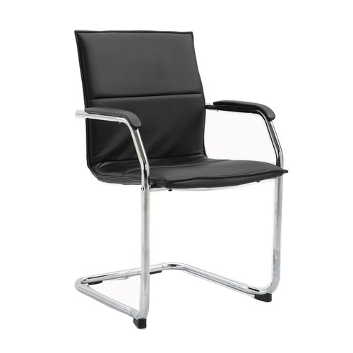 Bundle deal 4 x Essen visitors chairs with RT12 meeting table - grey oak