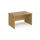 Contract 25 straight desk with panel leg 1200mm x 800mm - oak