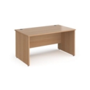 Contract 25 straight desk with panel leg 1400mm x 800mm - beech