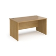 Contract 25 straight desk with panel leg 1400mm x 800mm - oak