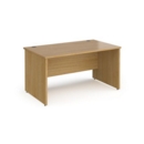 Contract 25 straight desk with panel leg 1400mm x 800mm - oak