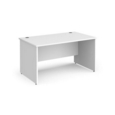 Contract 25 straight desk with panel leg 1400mm x 800mm - white