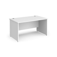 Contract 25 straight desk with panel leg 1400mm x 800mm - white