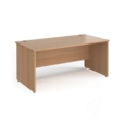 Contract 25 straight desk with panel leg 1600mm x 800mm - beech