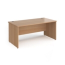 Contract 25 straight desk with panel leg 1600mm x 800mm - beech