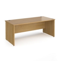 Contract 25 straight desk with panel leg 1800mm x 800mm - oak