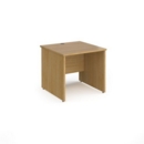 Contract 25 straight desk with panel leg 800mm x 800mm - oak