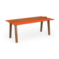 Crew worktable 2000mm x 1000mm with oak power bar and mdf top with chamfered edges - made to order