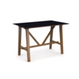 Crew poseur table 1600mm x 800mm with oak leg frame and mdf top with chamfered edges - made to order