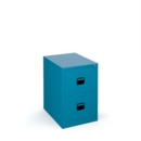 Steel 2 drawer contract filing cabinet 711mm high - blue