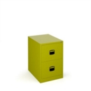 Steel 2 drawer contract filing cabinet 711mm high - green