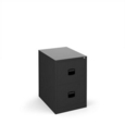 Steel 2 drawer contract filing cabinet 711mm high - black