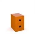 Steel 2 drawer contract filing cabinet 711mm high - orange