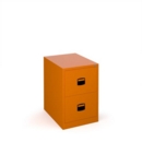 Steel 2 drawer contract filing cabinet 711mm high - orange
