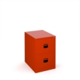Steel 2 drawer contract filing cabinet 711mm high - red