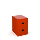 Steel 2 drawer contract filing cabinet 711mm high - red