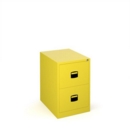 Steel 2 drawer contract filing cabinet 711mm high - yellow