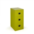 Steel 3 drawer contract filing cabinet 1016mm high - green