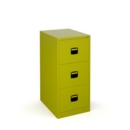 Steel 3 drawer contract filing cabinet 1016mm high - green