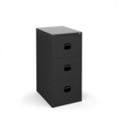Steel 3 drawer contract filing cabinet 1016mm high - black