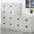 Steel 4 drawer contract filing cabinet 1321mm high - white