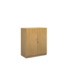 Systems double door cupboard 1200mm high - oak