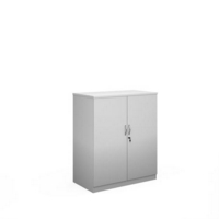 Systems double door cupboard 1200mm high - white