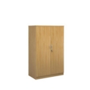 Systems double door cupboard 1600mm high - oak