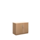 Systems double door cupboard 800mm high - beech