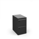 Steel 2 drawer executive filing cabinet 711mm high - black