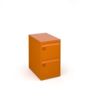 Steel 2 drawer executive filing cabinet 711mm high - orange